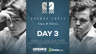 Watch Magnus Battle Keymer, Ding & MVL As He Trails Rapport! GRENKE Chess Classic 2024 Rds 5-6