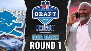 Detroit Lions 2024 NFL DRAFT ROUND 1 LIVE STREAM WATCH PARTY w/REAL TIME PICK AUDIO