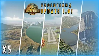 THE BIGGEST MAP IN THE GAME? All 5 NEW SANDBOX Maps in Jurassic World Evolution 2!