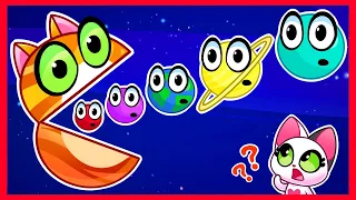 🌎🪐🌍  NEW! Planets size. Hungry Planets 🪐  Back To School 🌎🪐🌍 Toddler video by Purr-Purr