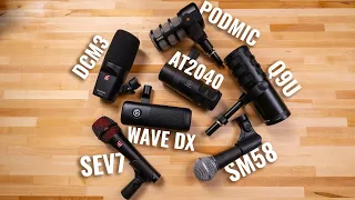 Dynamic Microphone Comparison - Elgato Wave DX, AT2040, PodMic, Q9U