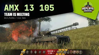 AMX 13 105 - Team is melting / 7 frags, 9016 damage, 1076 assist, 1496 exp., Live Oaks, WoT