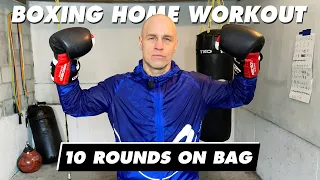 10 Killer Boxing Rounds on Heavy Bag | 10 Practical Boxing Combos