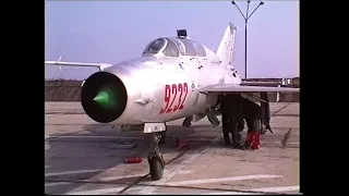 Navy Mig 21s at Gdynia: Babie Doly Navel Air Station in Poland, June 2001.