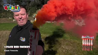 Hand Held Red Smoke Grenades (5pack)