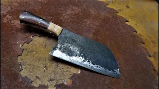 Making A Serbian Cleaver From A 100 Year Old Saw Blade