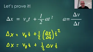 Deriving the Kinematic Equations (Algebra Only)