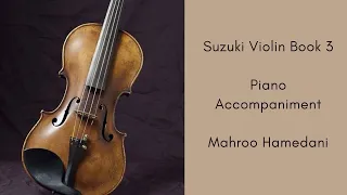 Suzuki violin book 3, piano accompaniment, Gavotte in D major by Bach