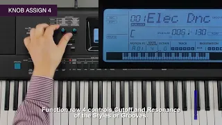 Tutorial video 03  Using LIVE CONTROL knobs Yamaha Portable Keyboard PSR E473 PSR EW425