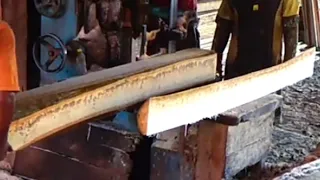 / Woodworking // sawmill process of wood, casting material // sawmill