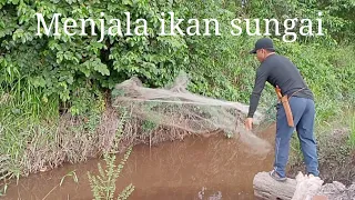 Menjala ikan di Sungai mera,beluru bakong.