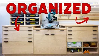 Get Your Workshop ORGANIZED With A Miter Saw Station, French Cleat Tool Wall And More!