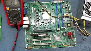 HOW TO REPAIR NOT POWERING ON LENOVO IS7XM DESKTOP MOTHERBOARD AND POWER SUPPLY TESTING