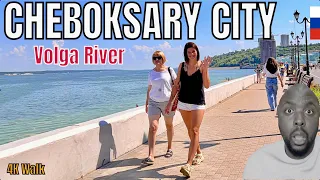 Life in Russia Under Sanctions | Cheboksary City | Volga River walking 4k Tour, sights and history