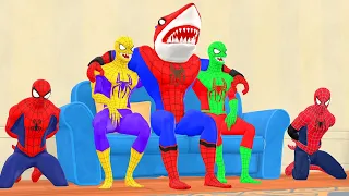 Spiderman the battle between spider-man shark and bad guys joker vs hulk funny |Game GTA 5 superhero