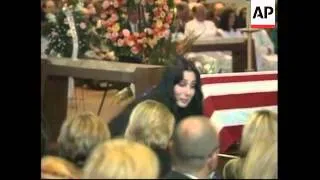 USA: CALIFORNIA: FORMER WIFE CHER ATTENDS SONNY BONO'S FUNERAL