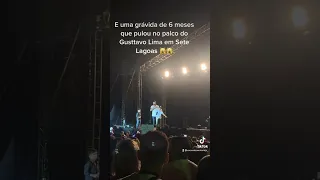 Grávida de 6 meses pula no palco do Gustavo Lima em Sete lagoas 😲  #shorts