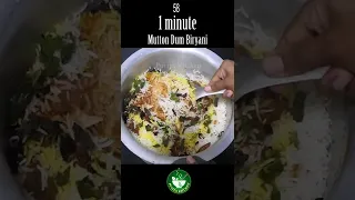 Mutton Dum Biryani - 1 minute Recipe Showing #Shorts #PuviyaKitchen