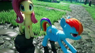 Rainbow Dash shows speed (AI ponies update)