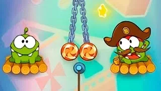 Ам Ням и ПИРАТСКИЙ КОРАБЛЬ! Cut the Rope Time Travel #3 Пиратская Эпоха Кормим Капитана Ам НЯма