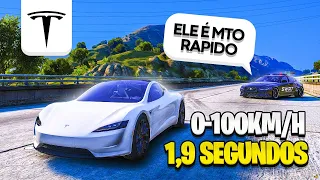 DEI FUGA COM O CARRO MAIS RAPIDO DA TESLA no GTA RP