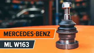 How to change front ball joint on MERCEDES ML W163 [TUTORIAL AUTODOC]