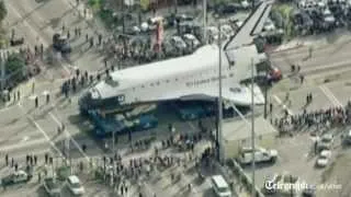 Space shuttle Endeavour makes final journey in Los Angeles