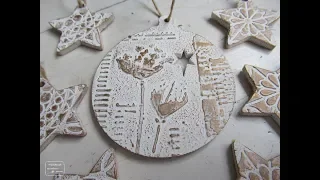 Simple Mixed Media Christmas Ornaments