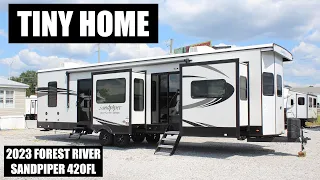 Luxurious, Modern, Destination Trailer or Tiny Home? 2023 Forest River Sandpiper 420FL