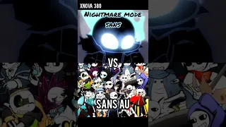 Nightmare Sans vs Sans AU