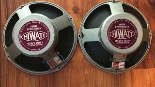 Hiwatt-Fane Speaker Comparison