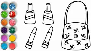 How to Draw Set of Female Accessories ♥ Female Accessories Coloring Pages ♥