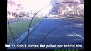 Finally Police Around When You Want , Bad driver gets caught by cops