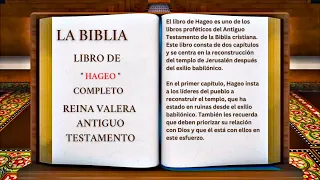 ORIGINAL: LA BIBLIA LIBRO DE " HAGEO " COMPLETO REINA VALERA ANTIGUO TESTAMENTO