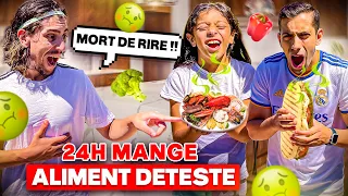 ON MANGE TOUS CE QU'ON DETESTE PENDANT 24H ! ( ma soeur a faillit vomir 😭)