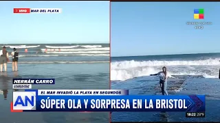 ⛱️ Sorpresa en la Bristol: la súper ola que arrasó con todo 🌊