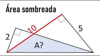HALLA EL ÁREA DEL TRIÁNGULO SOMBREADO. Geometría Básica