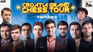 Croatia Grand Chess Tour Rapid Day 2 | Return of Vishy Anand! | Commentary by Sagar & V. Saravanan