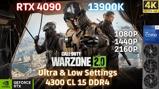 Call of Duty Modern Warfare II WARZONE 2.0 - Ultra & Low Settings 1080p 1440p 4K | RTX 4090 | 13900K