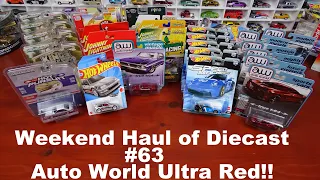 Weekend Haul of Diecast #63 Auto World Ultra Red!!