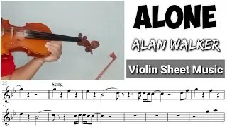 Alone - Alan Walker || Violin Cover With Sheet Music