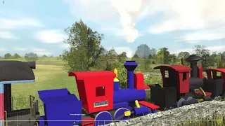 TRAINZ RAILROAD SIMULATOR - CASEY JR VS CASEY TANGY - THOMAS AND TRAINZ COMPILATION GONE WRONG!