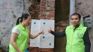 3d Self Adhesive Brick Large Wallpaper Sticker installation process demonstration