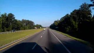 Interstate 85 South near Franklin, Georgia (archived video)