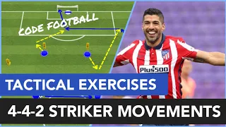 4-4-2 strikers' movements exercise! 3 variations!