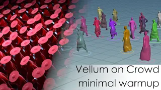 Vellum on Crowd with minimal warmup - Houdini Tutorial