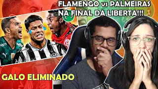 ♫ GALO ELIMINADO 😂 FLAMENGO vs PALMEIRAS NA FINAL DA LIBERTA!!!  - REACT EM CASAL