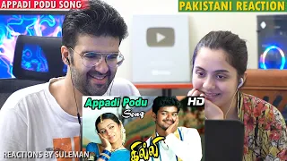 Pakistani Couple Reacts To Appadi Podu Song | Ghilli | Vijay | Trisha | Dharani | Vidyasagar