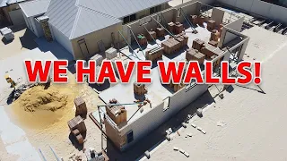 Vlog 2: External Walls are Up and House Tour. 1st Week of Brick Laying.