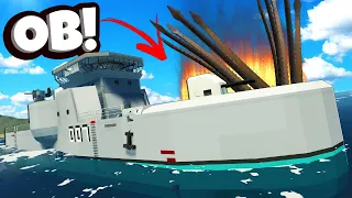 OB & I Fought the KRAKEN with a Military Ship in Stormworks Multiplayer!